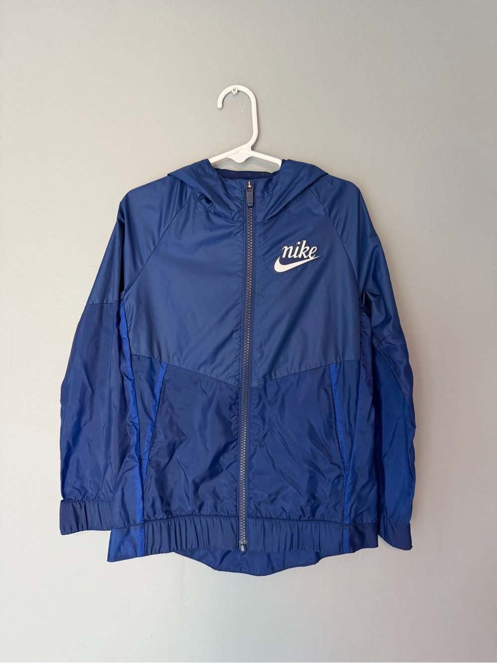 Nike Blue Kids Hooded Windbreaker Jacket